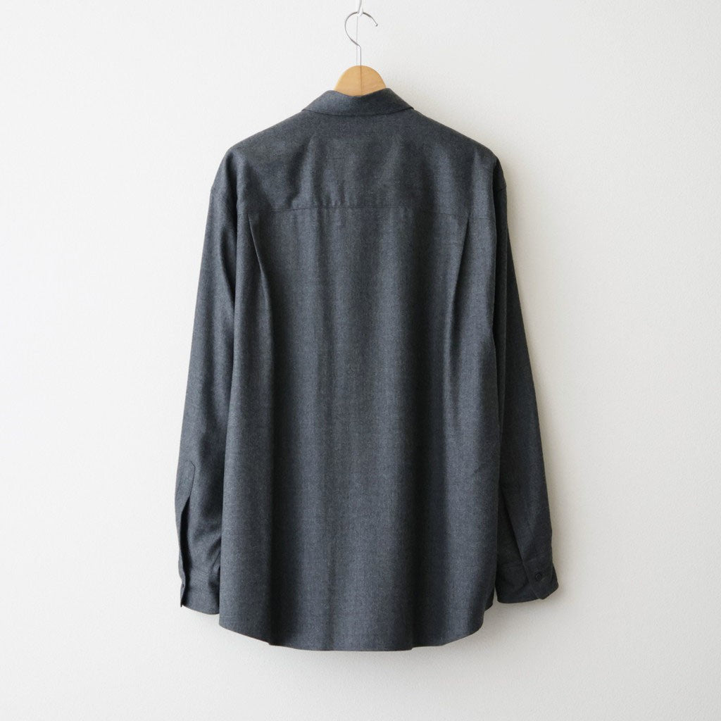SUPER LIGHT WOOL SHIRT #TOP CHARCOAL [A26AS02OS]