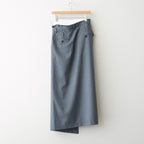 Wool Wrap Skirt #MD. GREY [I26SS-SK75]