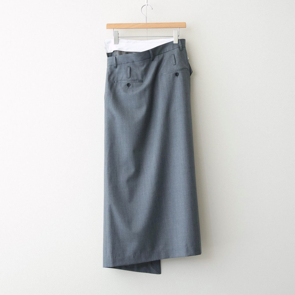 Wool Wrap Skirt #MD. GREY [I26SS-SK75]