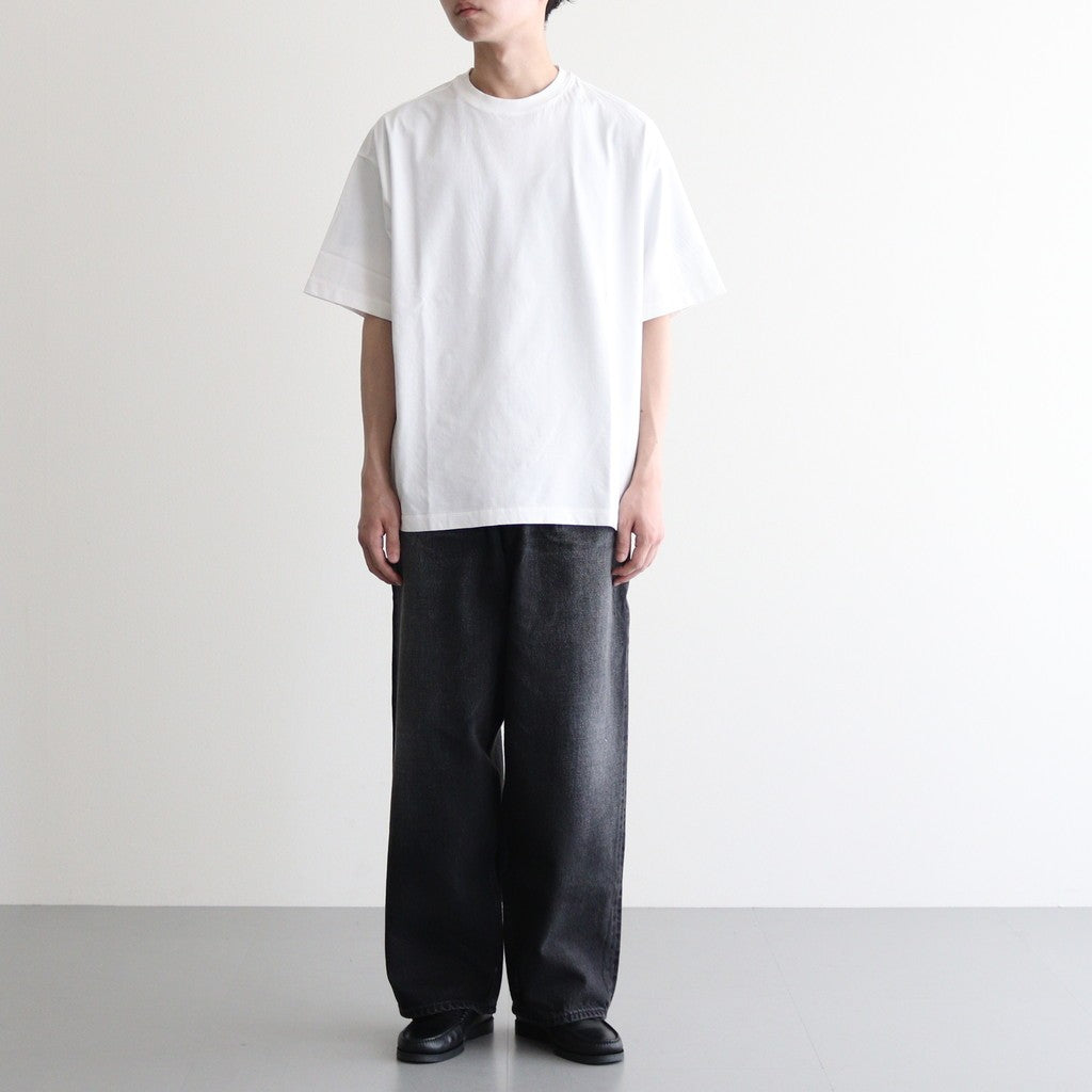 Selvage Denim Two Tuck Pants #BLACK_DARK FADE [GU253-40061DB]