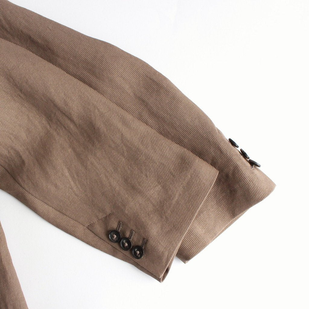 PAPER KERSEY SIDE OPEN DOUBLE-BREASTED JACKET #TAUPE [YK21SS0186J]