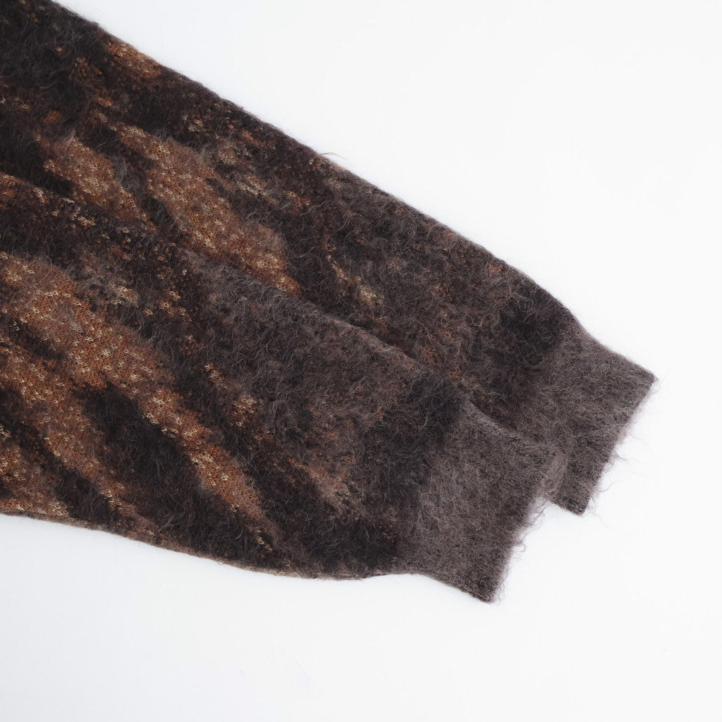Abstract Jaquard Mohair Sweater #BROWN [YK26SS01234S]