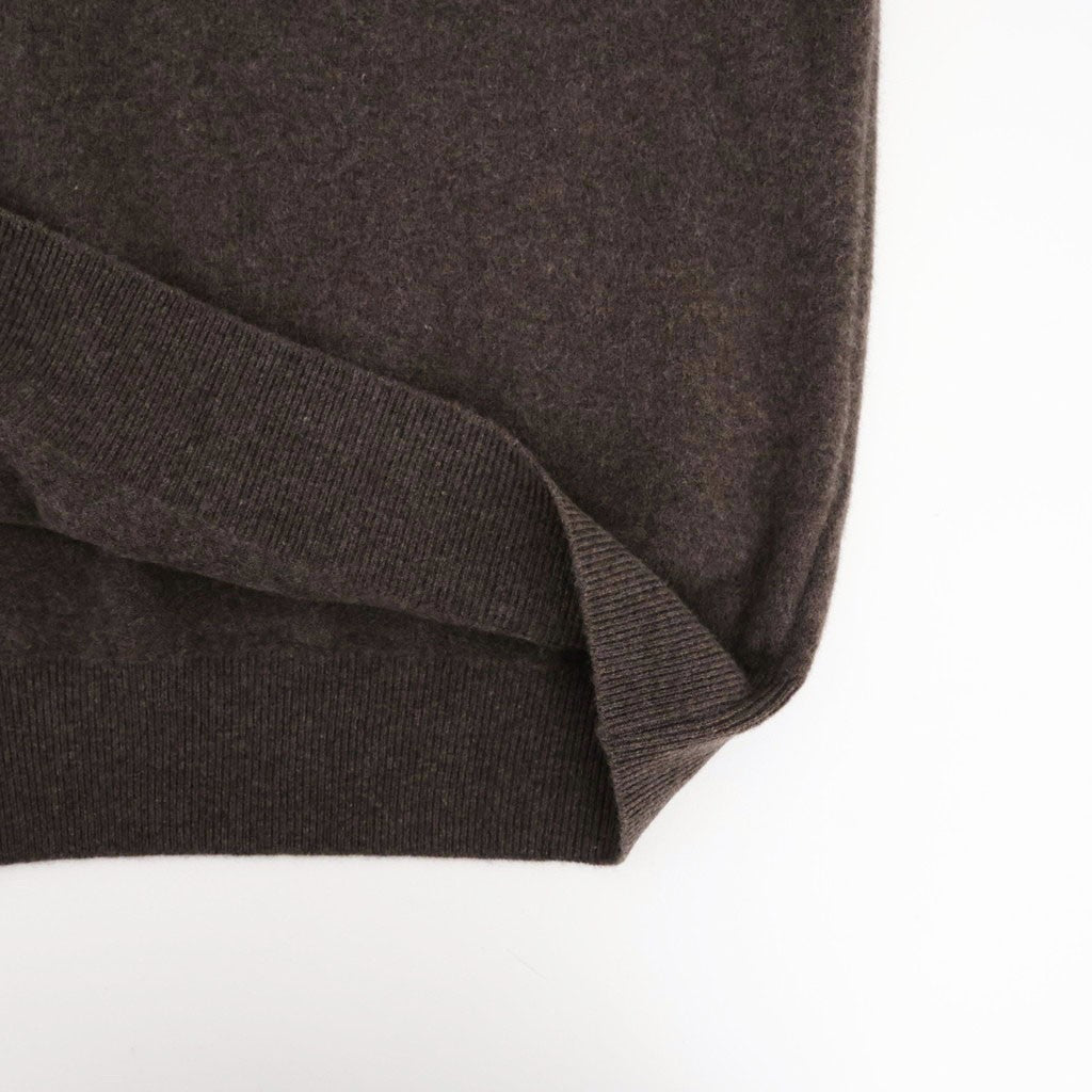 EXTRA FINE WOOL KNIT CREW NECK LS #MOCHA [ST.1634]