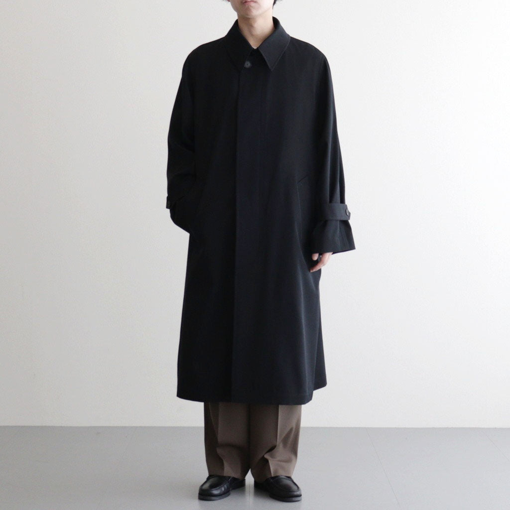 LIGHT WOOL MAX GABARDINE COAT #TOP BLACK [A26SC01MG] - ciacura