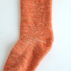 DOUBLE FACE CREW SOCKS ”MERINOWOOL＆ORGANIC COTTON” #ORANGE [R1001-AW25]