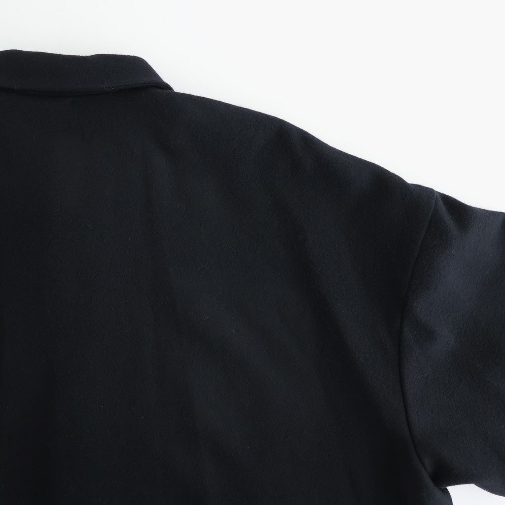 メルトンBigハーフコート #BLACK [D225-C548]