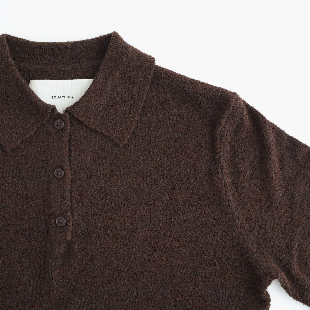 Layered Polo Knit #CHO [12610508] - ciacura 三重県四日市市の