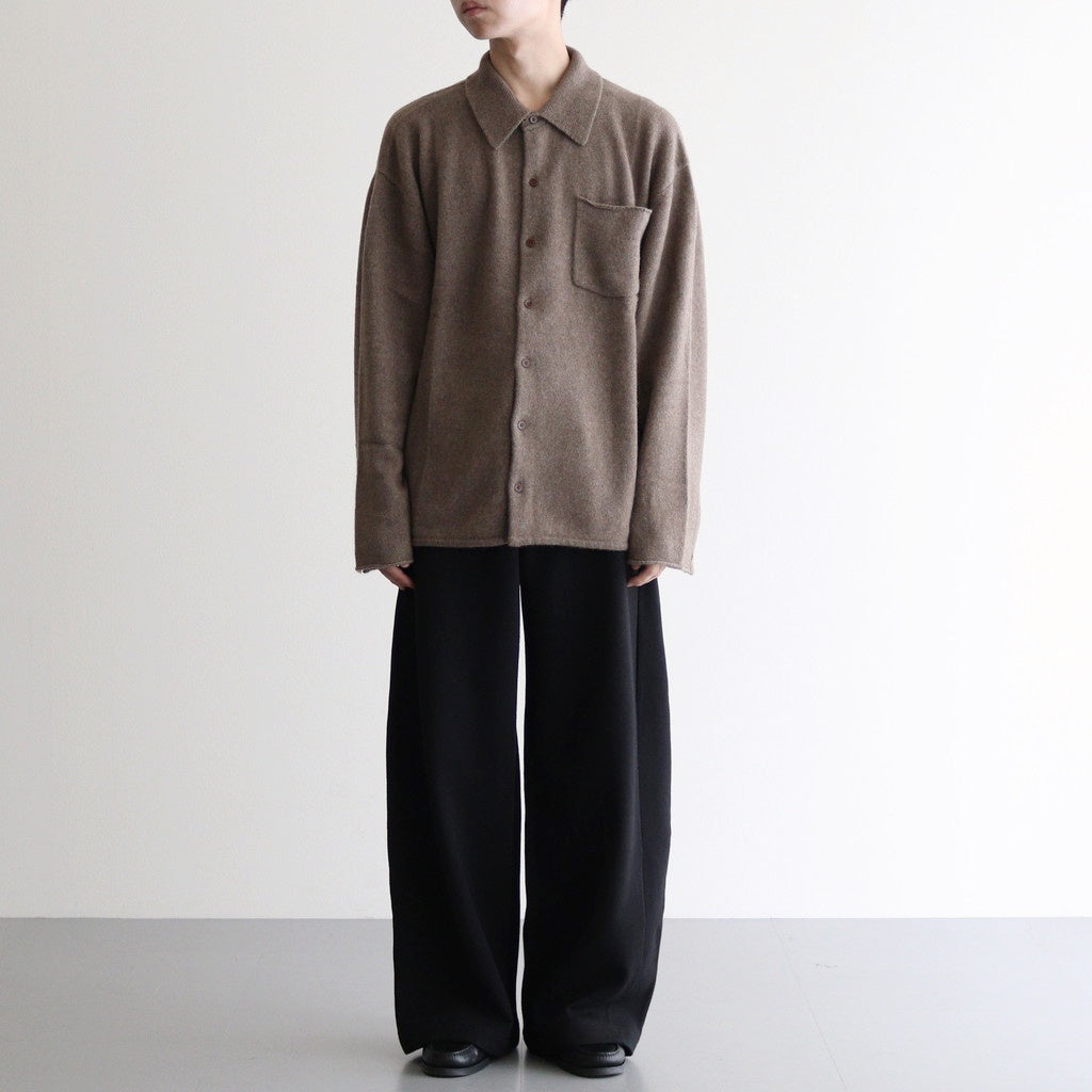 YAK/COTTON SWEAT EASY TROUSERS #BLACK [ST.1288]