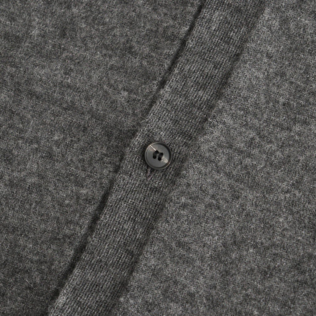 HIGH GAUGE SOFT CASHMERE KNIT SHIRT CARDIGAN #CHARCOAL [A26AC03SM]