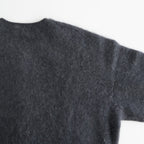 GARMENT-DYED BABY ALPACA FUR KNIT CREW-NECK CARDIGAN #DARK GRAY [A26AC01BA]