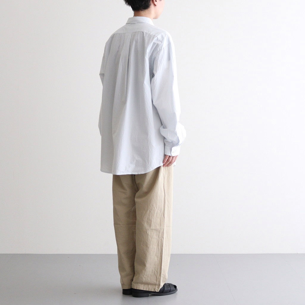 BUTTON SHIRT WIDE #sax [13148]