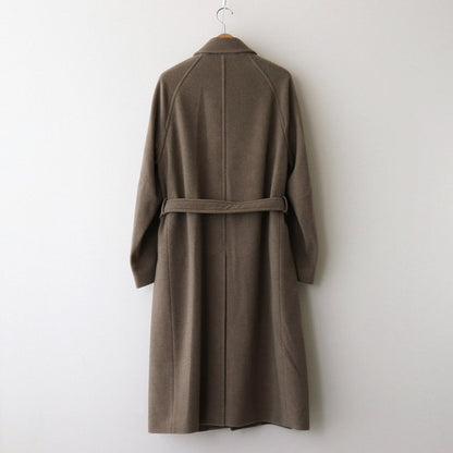 SUPER FINE WOOL MOSSER SOUTIEN COLLAR COAT #KHAKI BEIGE [A24AC01WM]