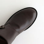 LEATHER WORK BOOTS #DARK BROWN [A25AS01QD]
