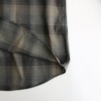SUPER LIGHT WOOL CHECK SHIRT #CHARCOAL GRAY CHECK [A24AS01LC]