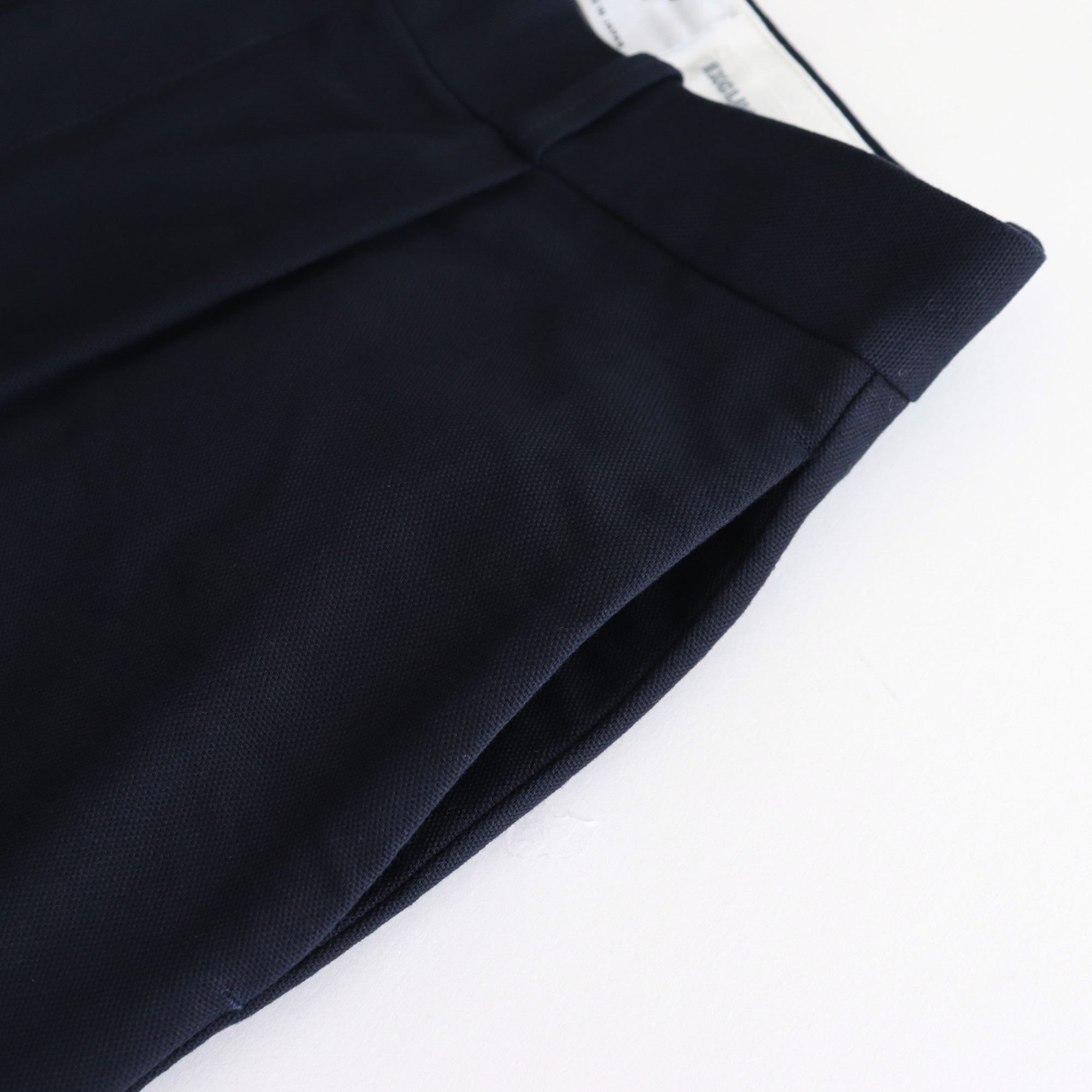 chino tuck straight #navy [15635]