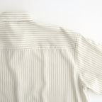 SUPER FINE WOOL STRIPE SHIRT #IVORY WHITE STRIPE [A26SS02WW]