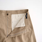 綿サージ ワイドパンツ #BEIGE [HR-P027-051]
