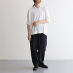 NRBO6T | マットポリエステル リブライクニット 6分袖Tシャツ #OFF WHITE [GE_NC0404T6]