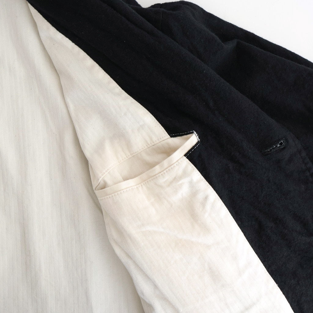 ウールサージ 製品縮絨ジャケット #BLACK [HP-J105-051]