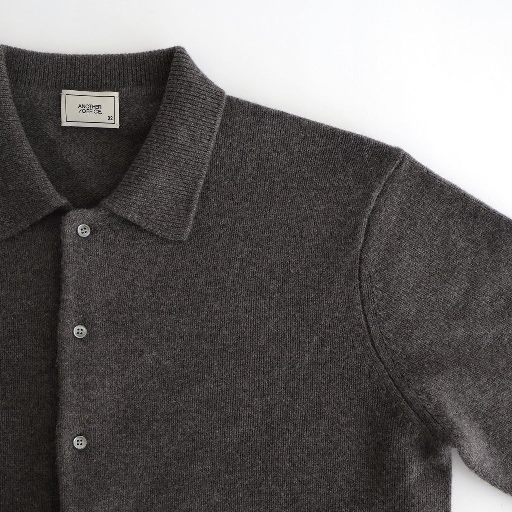Scape Polo Wool Cardigan #Mole [AOEFKN011]