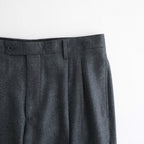SUPER LIGHT WOOL TWO-TUCK SLACKS #TOP CHARCOAL [A26AP03OS]