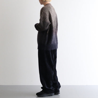 GRADATION MOHAIR KNIT CARDIGAN #NAVY KHAKI GRADATION [ST.1002]