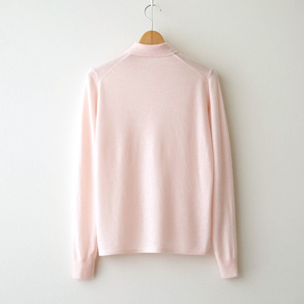 HIGH GAUGE SOFT CASHMERE KNIT SHIRT CARDIGAN #LIGHT PINK [A26AC03SM]