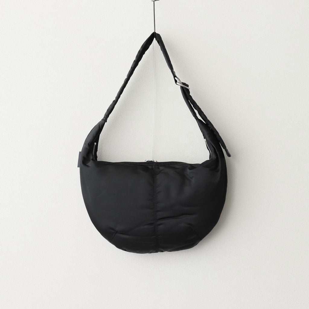 綿ナイロンダブルツイルショルダーバッグ #BLACK [HP-K204-051]