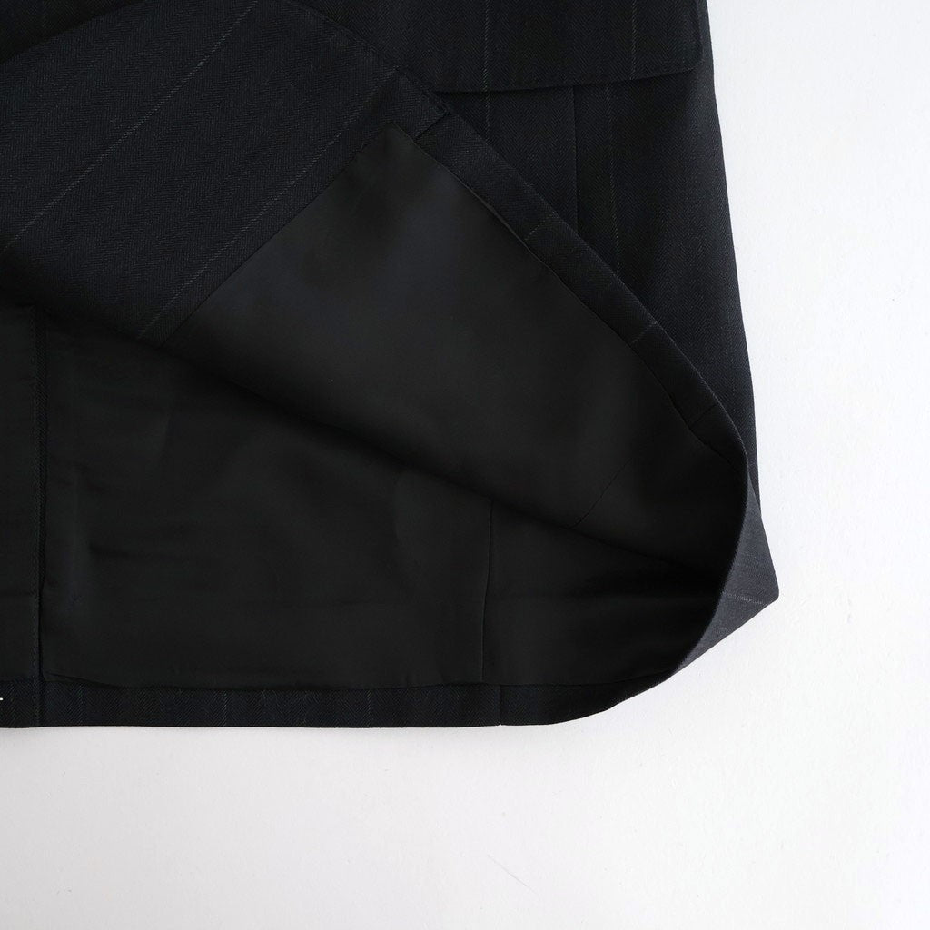 BLUEFACED WOOL JACKET #CHARCOAL NAVY STRIPE [A26SJ01BA]