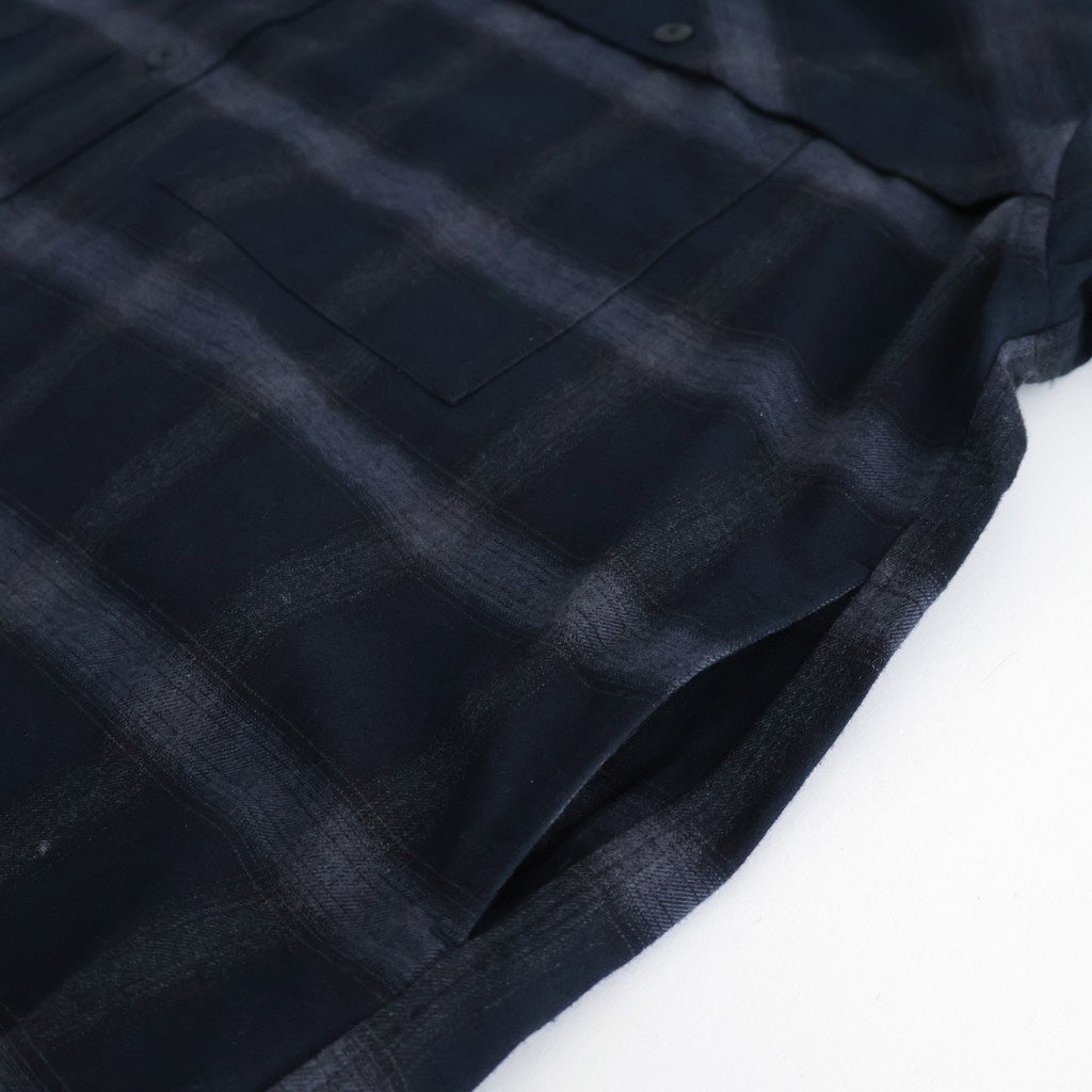 FLANNEL CHECK OVER YOKE SHIRT #NAVY [FSC253-50129]