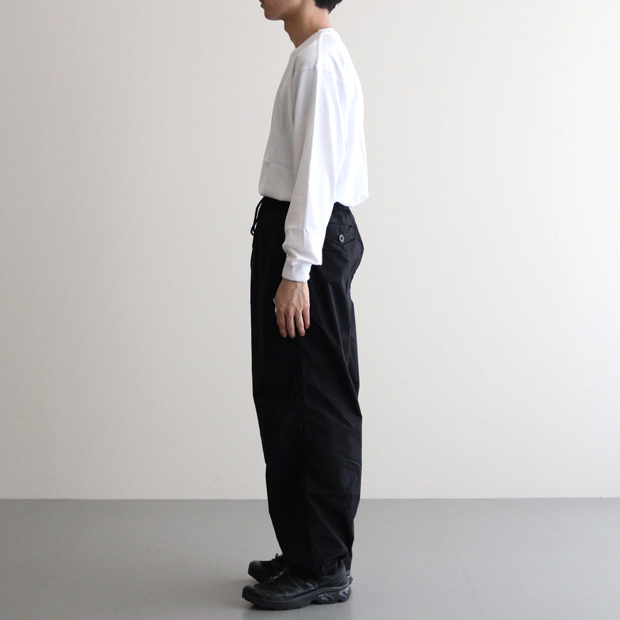 Garment Dyed Typewriter Parachute Pants #BLACK [GM243-40090]