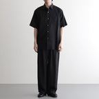 COTTON SILK OVERSIZED SS SHIRT #BLACK [ST.1498]