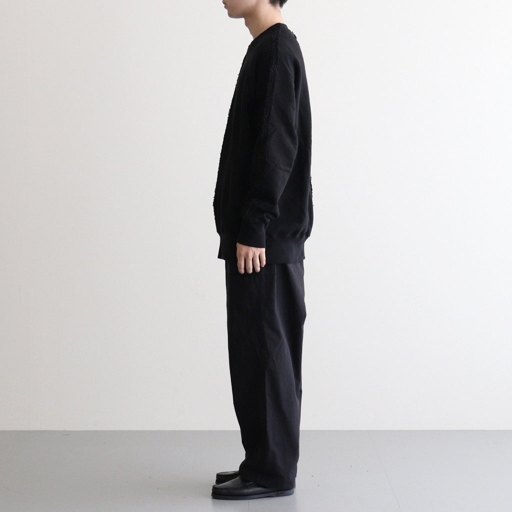 綿麻ヘリンボーン ベイカーパンツ #BLACK [HO-P019-051]