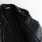 LAMB LEATHER RIDERS JACKET #BLACK [A25AB02WX]