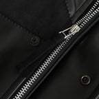 合皮MIXジップブルゾン #BLACK [HP-J011-051]