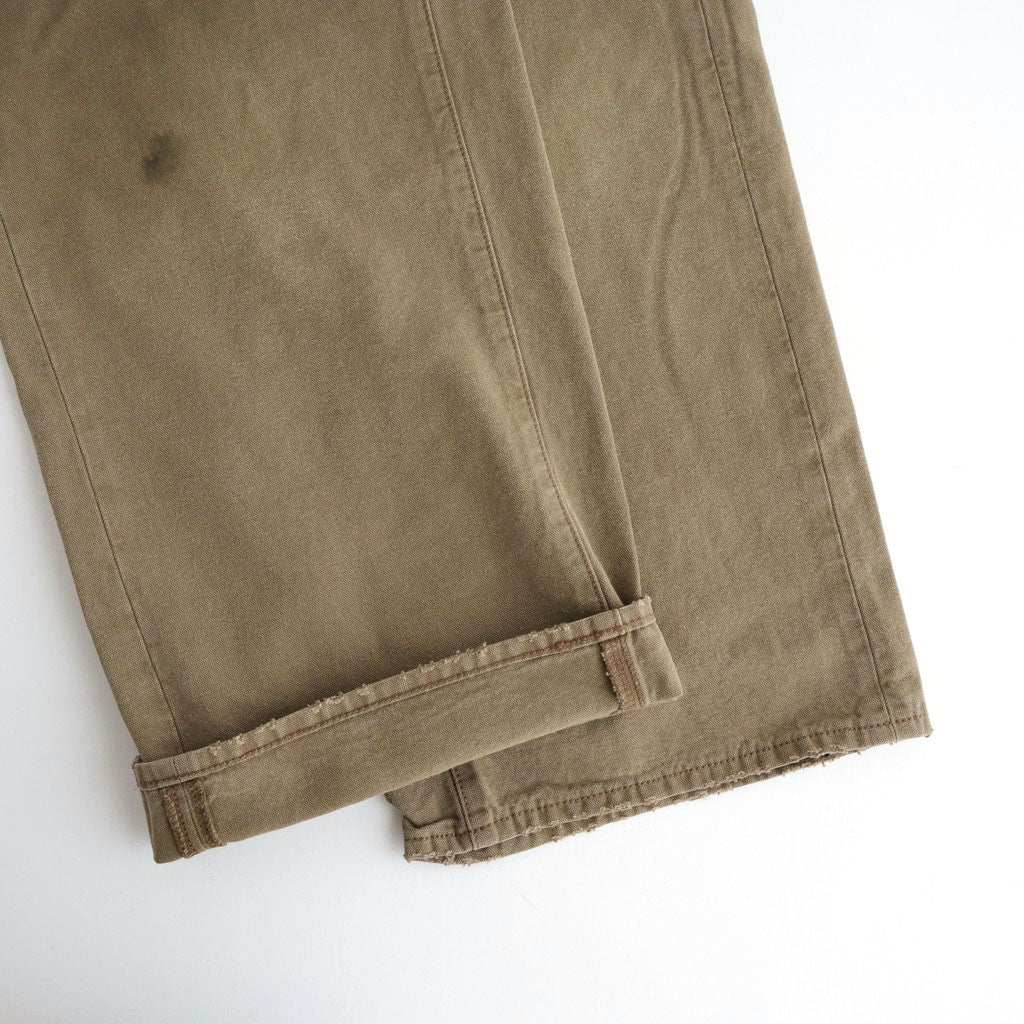 SULFUR DYED OXFORD VINTAGE WIDE PANTS #KHAKI BEIGE [ST.1395]