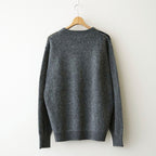 FINE WOOL ARGYLE KNIT CREW NECK LS #DARK GREY MULTI [ST.1649]