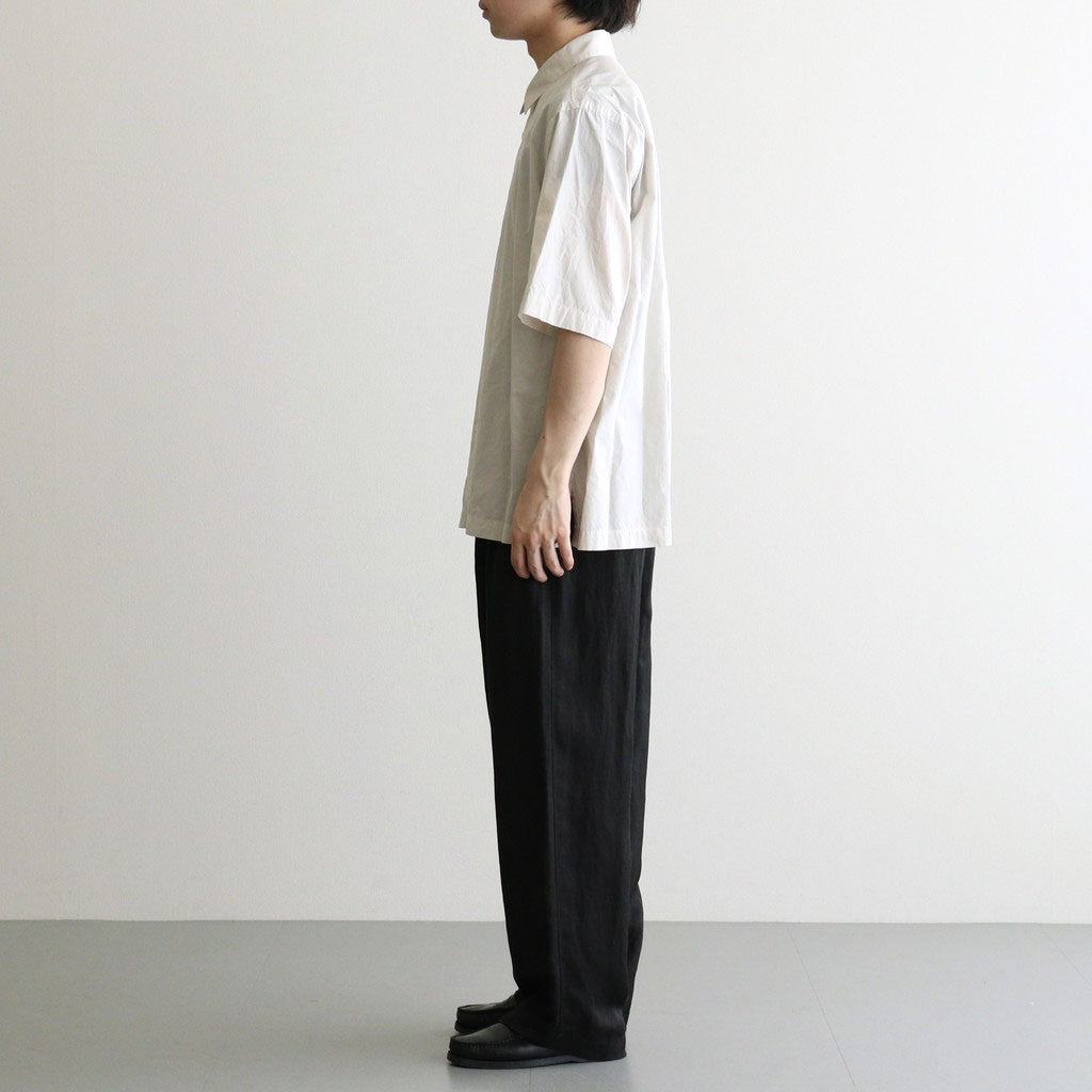 SHRINK COTTON LAWN OVERSIZED HALF SLEEVE SHIRT #BEIGE [BLAGLM0402]