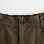 WIDE EASY SHORT TROUSERS #DARK BEIGE [ST.1435]