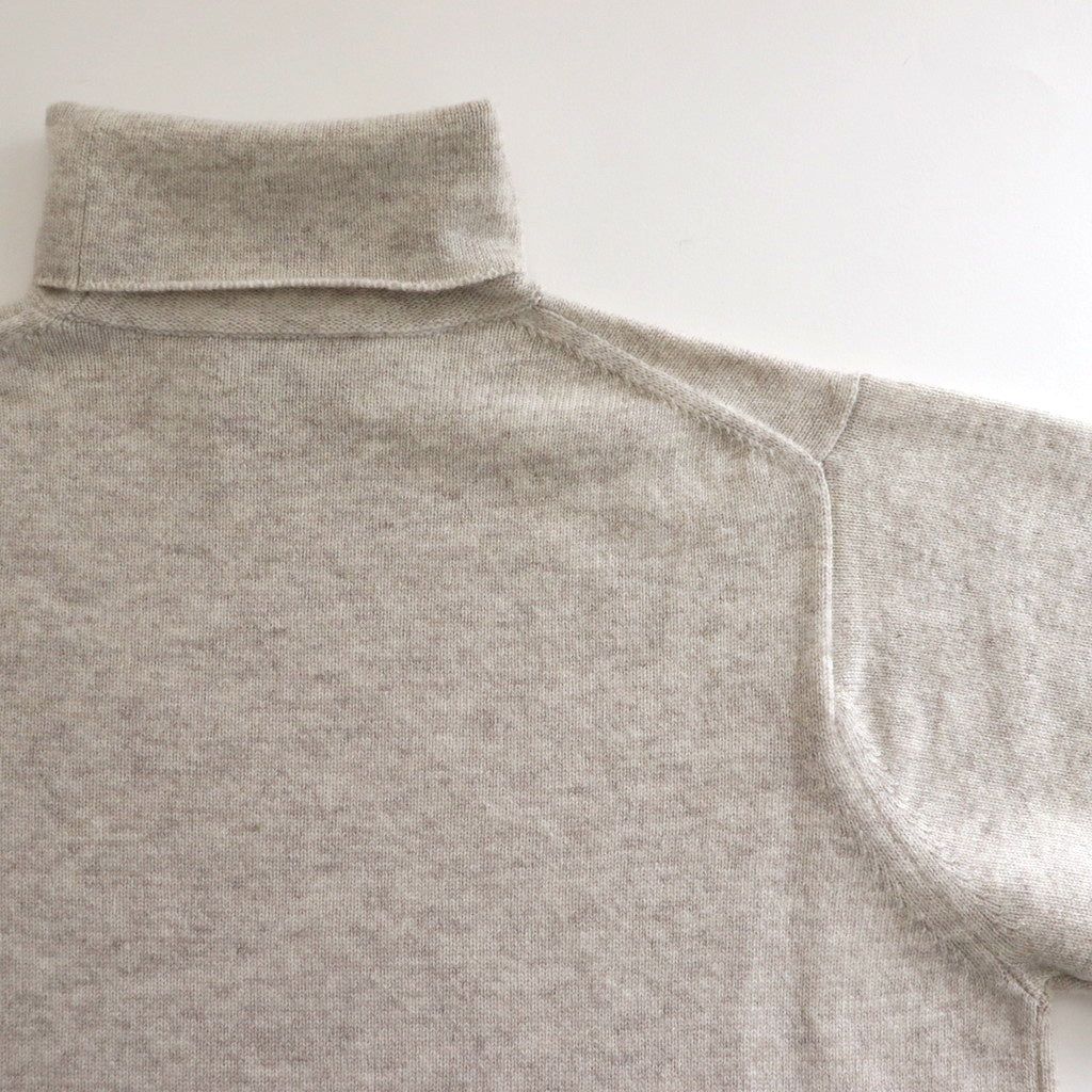 HIGH NECK SWEATER #natural l.beige [14252]