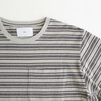 STRIPE TEE #SMOKE BLUE [2541000901]