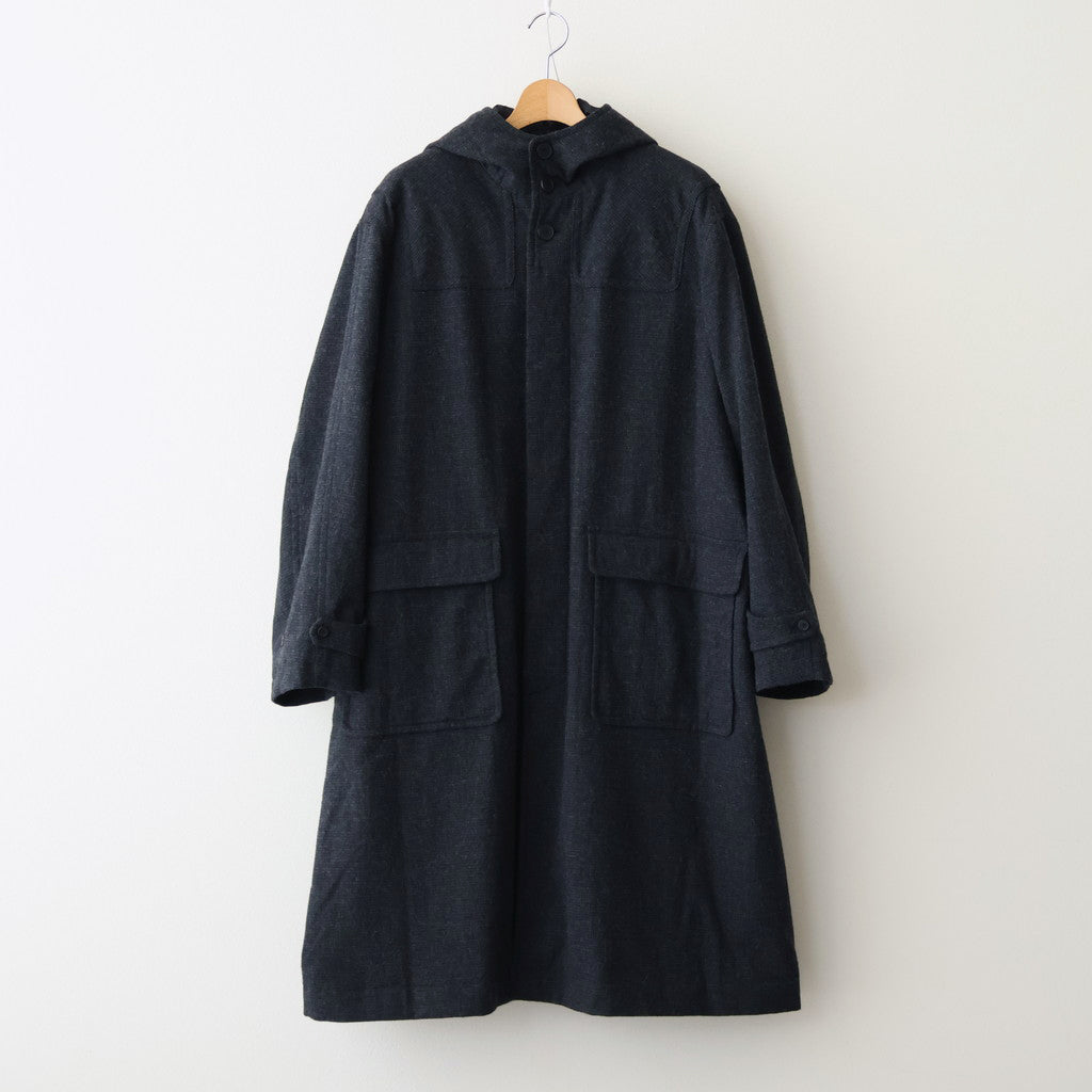 FDUFCT - ウール・千鳥 ダッフルコート #79 Navy × Grey [SN_FR1401CT]