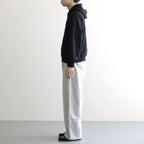 COTTON CASHMERE SWEAT ZIP HOODY #BLACK [ST.1469]