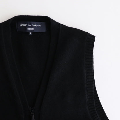 Lambswool jacquard vest #BLACK [HN-N005-051]