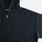 HIGH TWIST LIGHT SWEAT ZIP PARKA #INK BLACK [A26SP01MU]