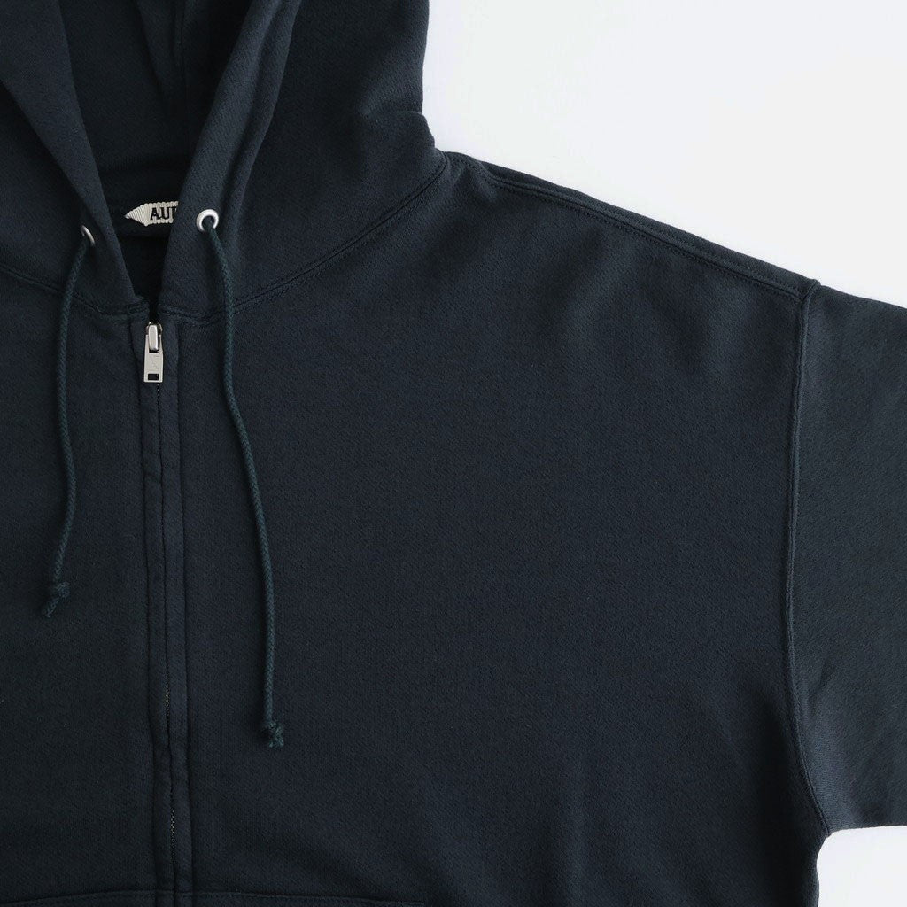 HIGH TWIST LIGHT SWEAT ZIP PARKA #INK BLACK [A26SP01MU]
