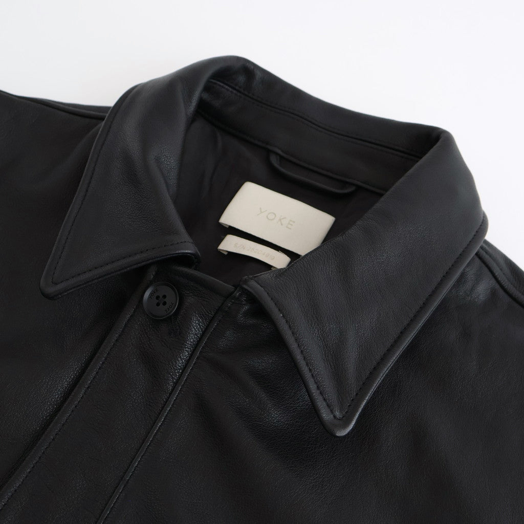Leather Flight Jacket #BLACK [YK25FW01017B]