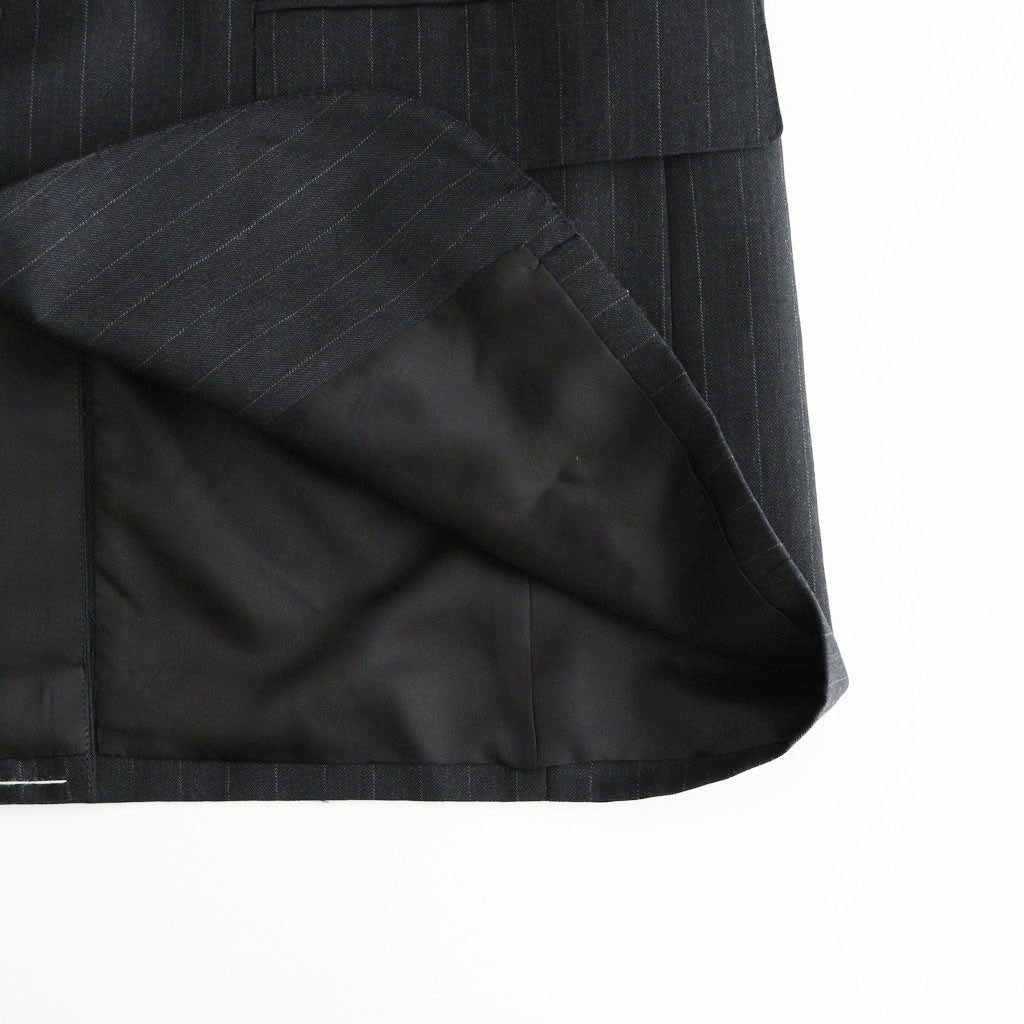 BLUEFACED WOOL JACKET #CHARCOAL NAVY STRIPE [A26AJ01BS]