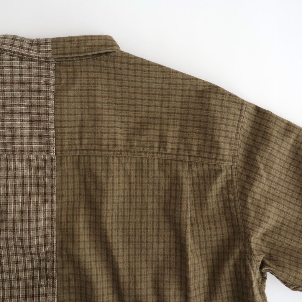綿フランネルチェックシャツ #KHAKI [HP-B021-051]