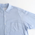COTTON SILK OVERSIZED LS SHIRT #SAX [ST.1666]